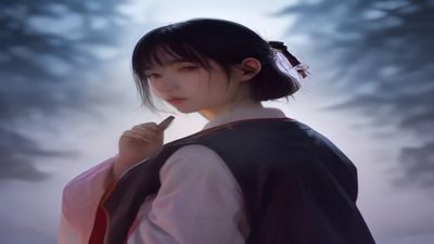 互动恐怖体验网站界面截图，暗色调页面上显示神秘档案文字与模糊图像